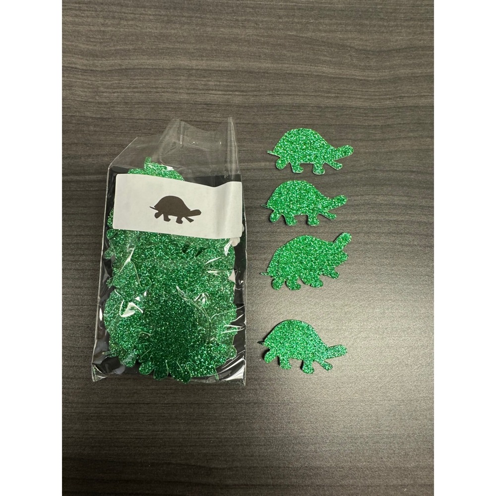 Green Glitter Turtle Confetti Sea Turtle Party Decorations Scrapbooking DIY 1pk